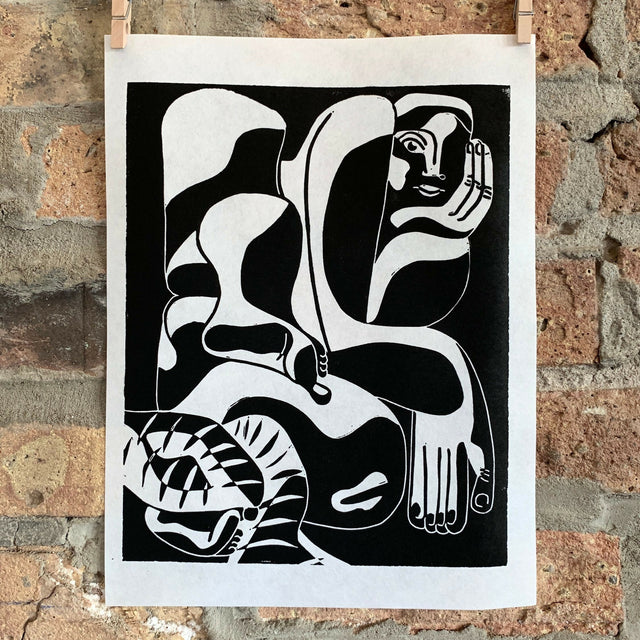 Woman, Inspired by Le Corbusier | Untitled, 1936 | Linocut Print | Wall Art