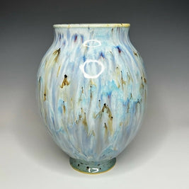 Blue Marbled Vase