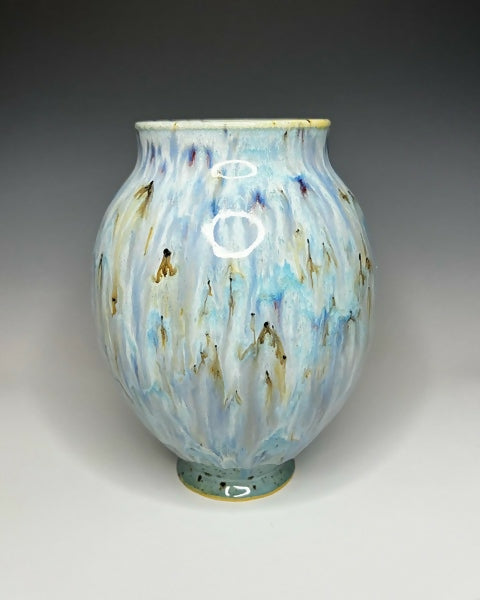 Blue Marbled Vase