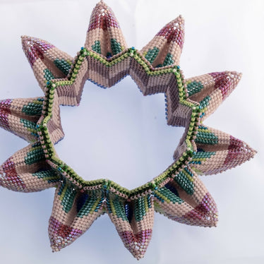 Mauve Geo Lotus Bracelet