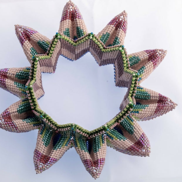 Mauve Geo Lotus Bracelet