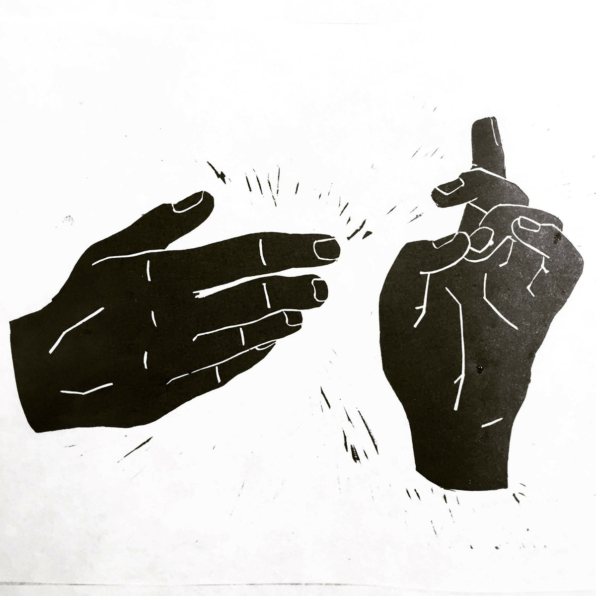 Iconography Hands | ICXC | Linocut Print | Wall Art