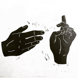 Iconography Hands | ICXC | Linocut Print | Wall Art