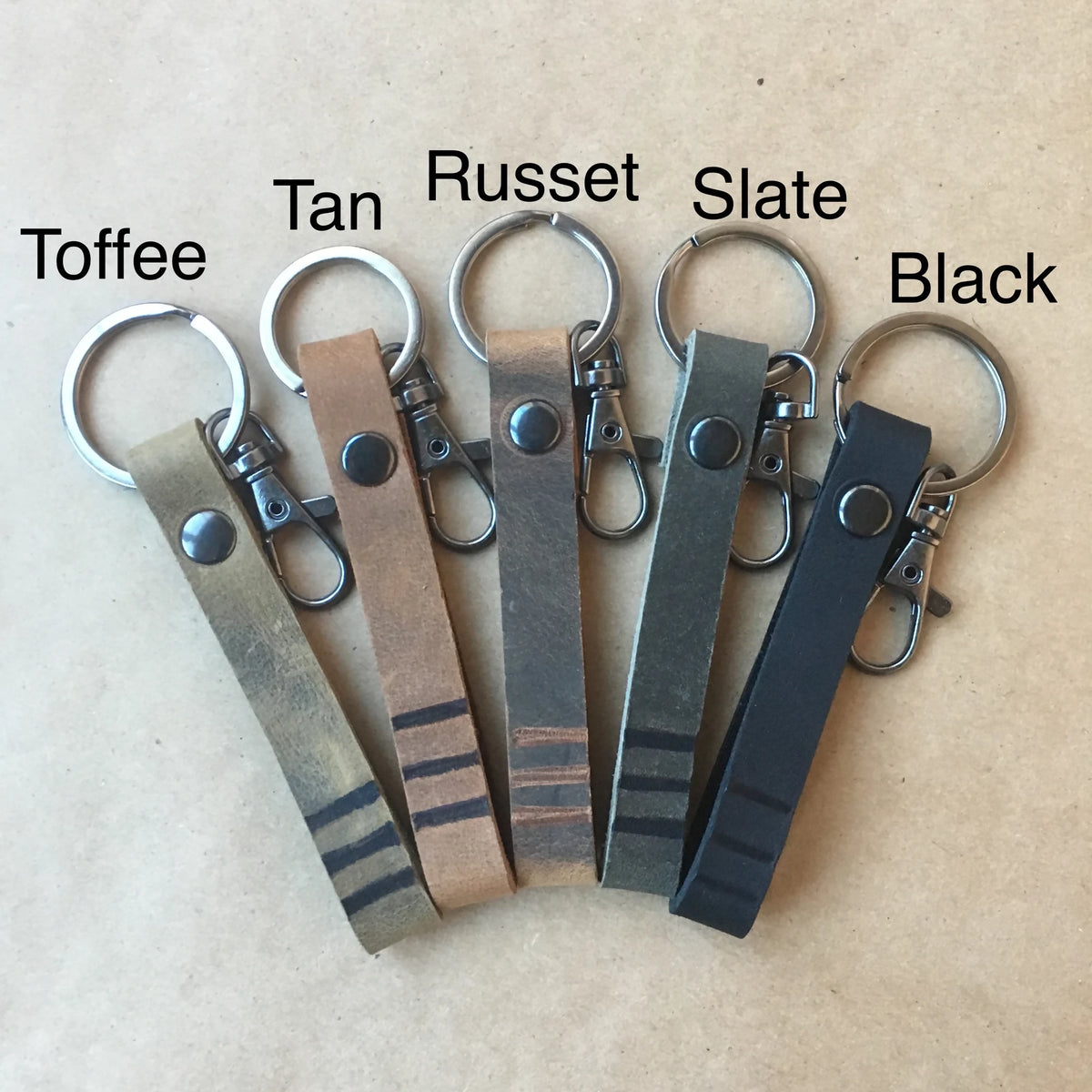 Hand-Branded Leather Key Fob
