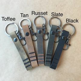Hand-Branded Leather Key Fob