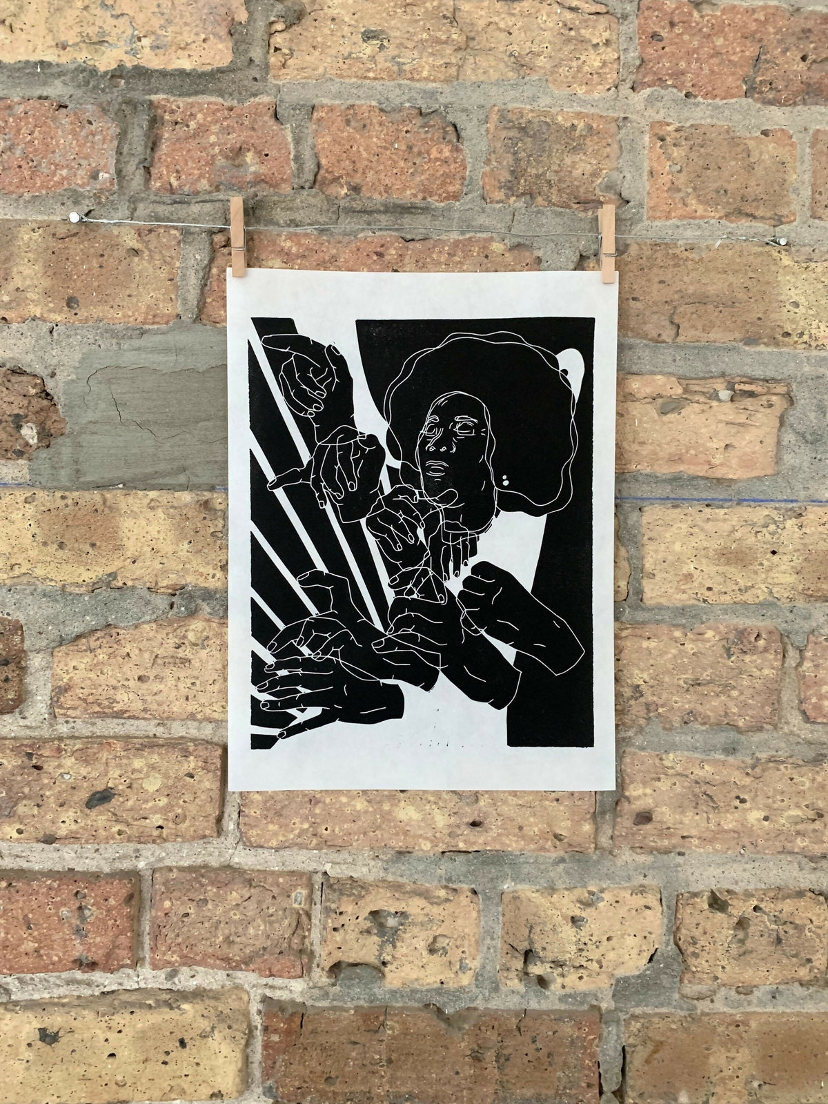 Alice Coltrane, Turiyasangitananda | Jazz Harpist | Linocut Print | Wall Art
