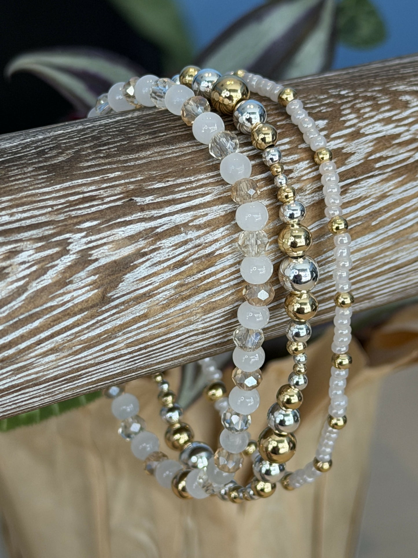 Marshmallow Magic Trio Bracelet Set