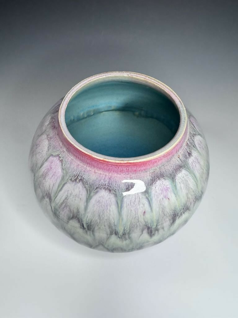 Dreamy Marbled Moon Jar Vase