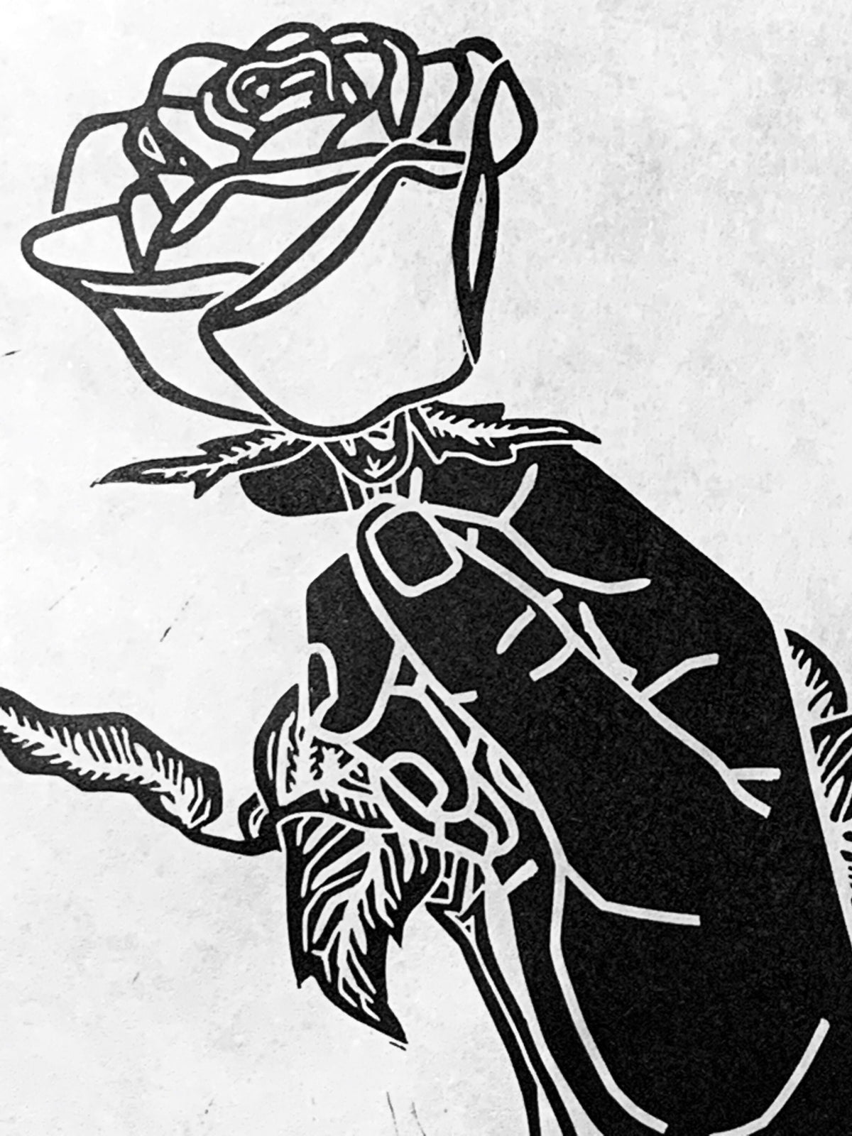 It Must Have Been the Roses | Linocut Print | Wall Art