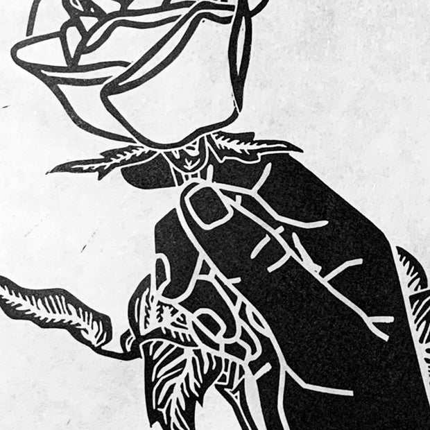 It Must Have Been the Roses | Linocut Print | Wall Art