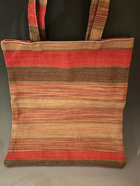 striped tote