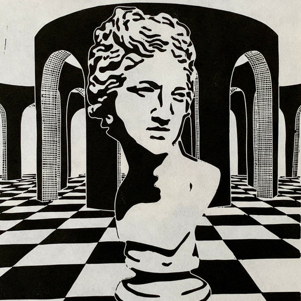 Arches 02 | de Chirico, Venus de Medici, Surrealism | Linocut Print | Wall Art