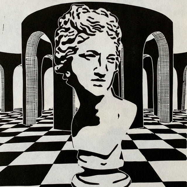 Arches 02 | de Chirico, Venus de Medici, Surrealism | Linocut Print | Wall Art