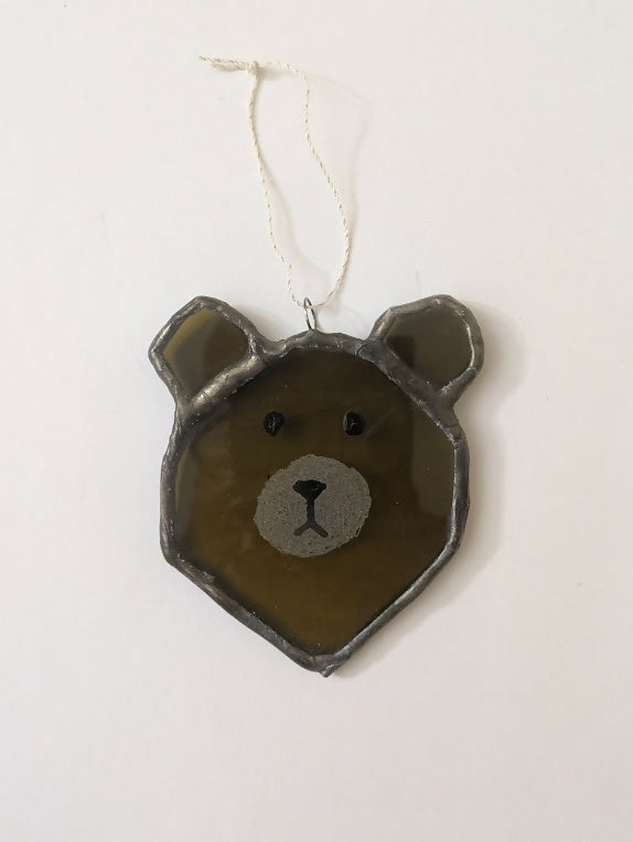Recycled Stained Glass Bear