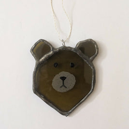 Recycled Stained Glass Bear