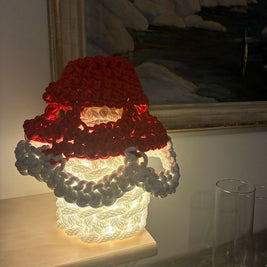 ANEMONE Funky Crochet Table Lamp - white, blue