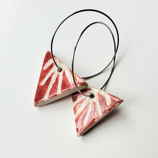 Triangle hoop earrings