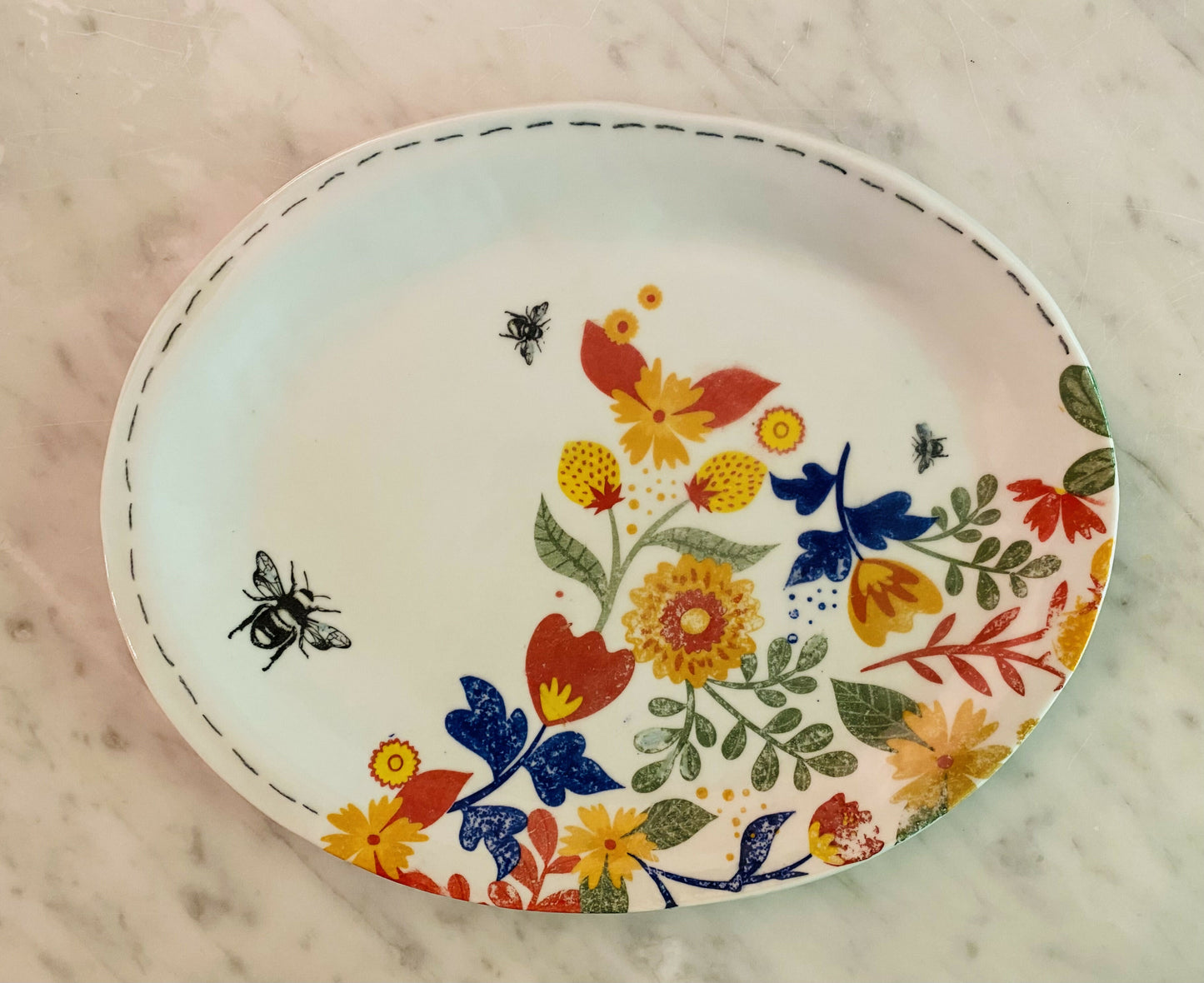 Oval large platter-lg floral