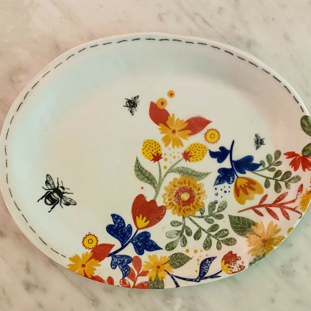 Oval large platter-lg floral
