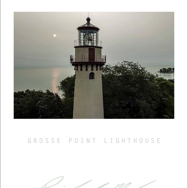 Sweetwater Seas Fine Art Poster - Gross Point Lighthouse Aerial 4