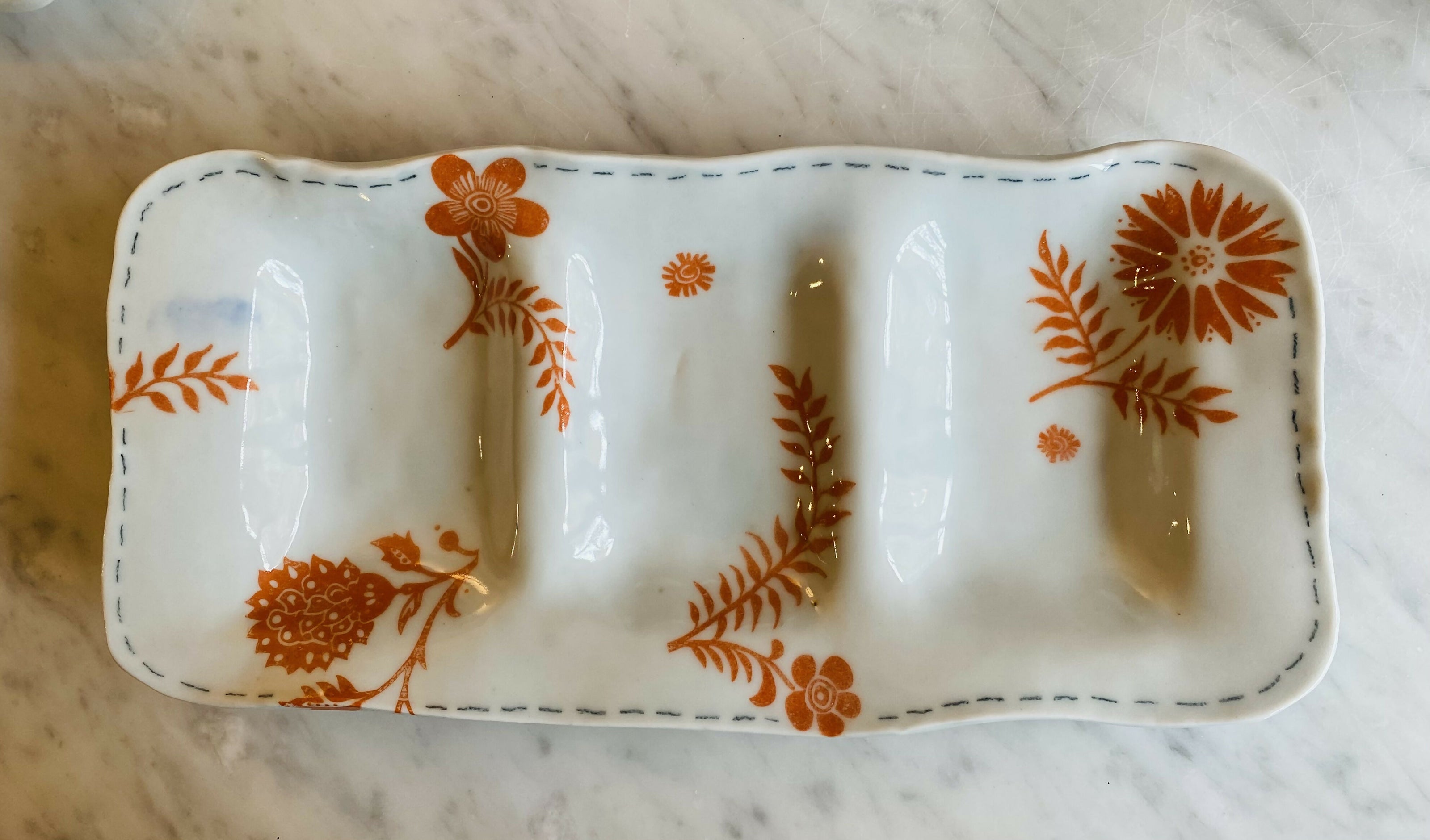 Rectangular 3 section dish