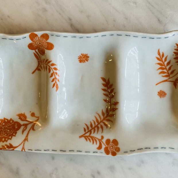 Rectangular 3 section dish