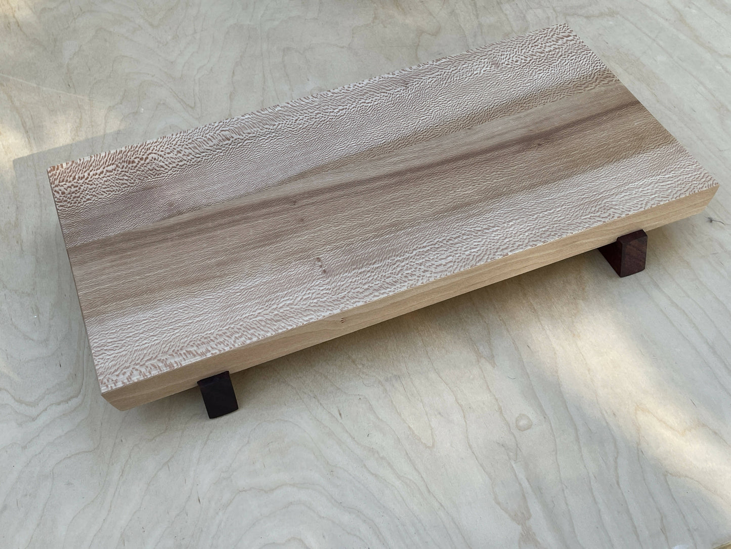 Quarter Sawn Sycamore Charcuterie Board with Floating Top