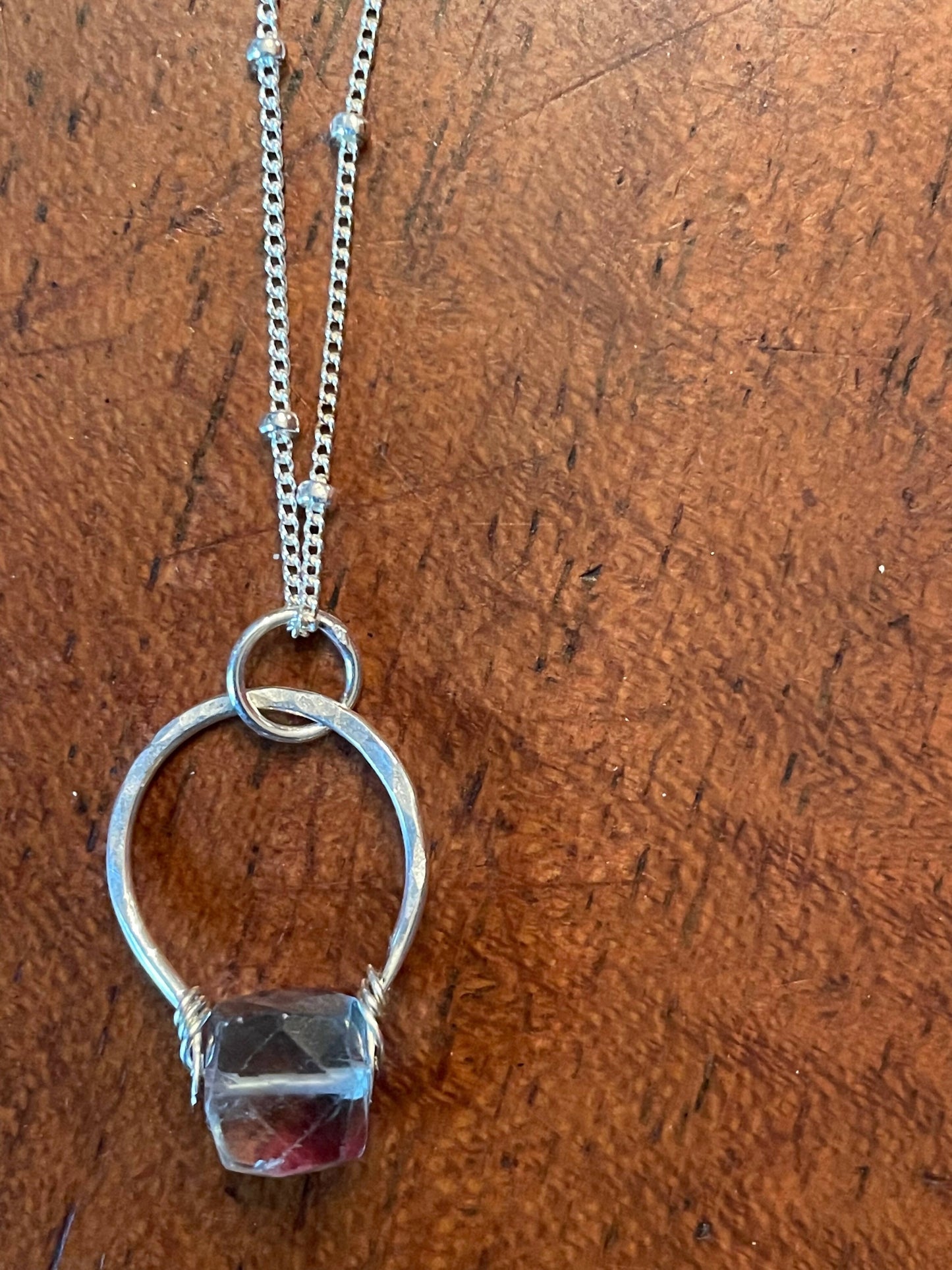 Get lucky -Hand forged Necklace -sterling silver - GLNKS