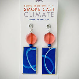 Being Resilient in a Smoke Cast Climate Statement Earrings / New York AQI 405