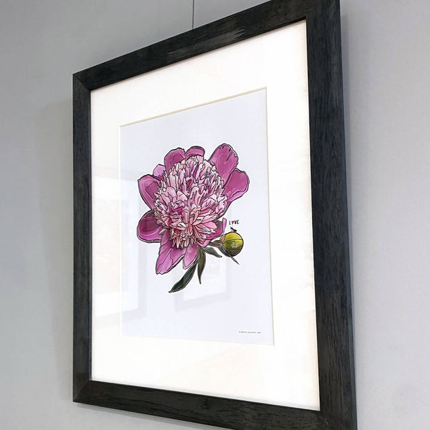 "Admiration" Lustre Print with Linen Texture, Framed