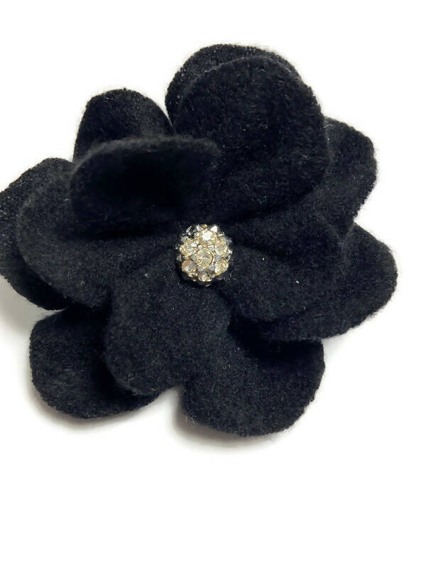 Repurposed Sweater Felted Wool Flower Brooch Pin