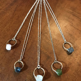 Get lucky -Hand forged Necklace -sterling silver - GLNKS