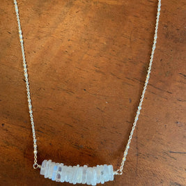 Sacred Lines Necklace Silver -SLNKS