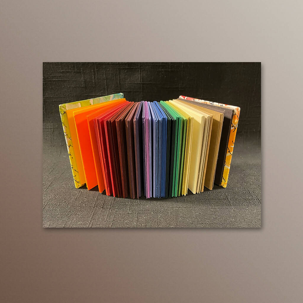 Handmade Book • Artist Concept Cube Book, Rainbow