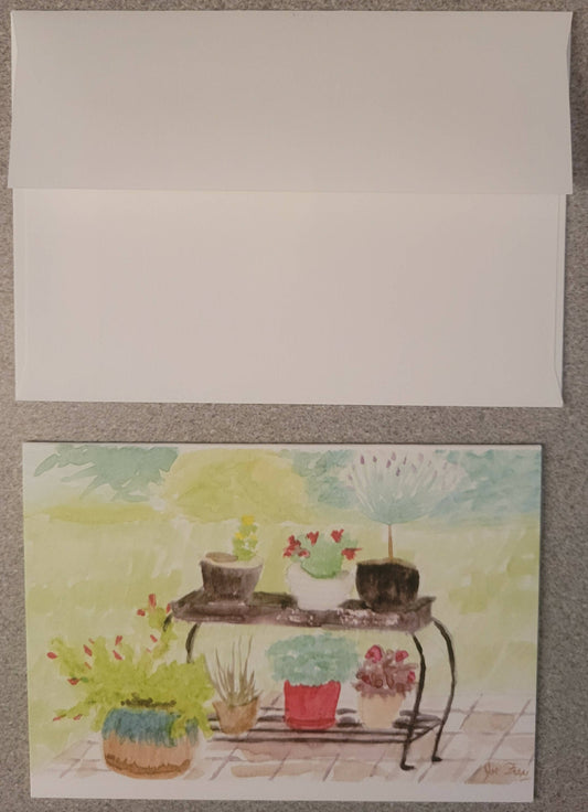 3.5x5 Little Garden Watercolor Printed Card