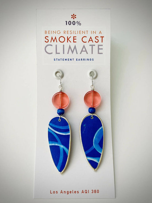 Being Resilient in a Smoke Cast Climate Statement Earrings / Los Angeles AQI 380