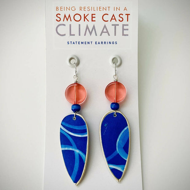 Being Resilient in a Smoke Cast Climate Statement Earrings / Los Angeles AQI 380
