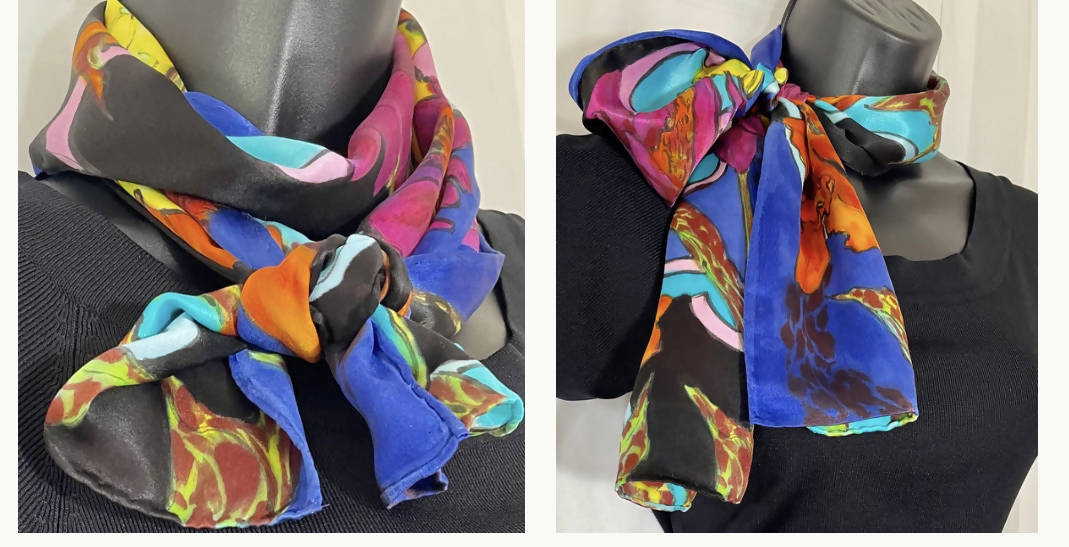 Tiger Lily Cosmos Blue Scarf