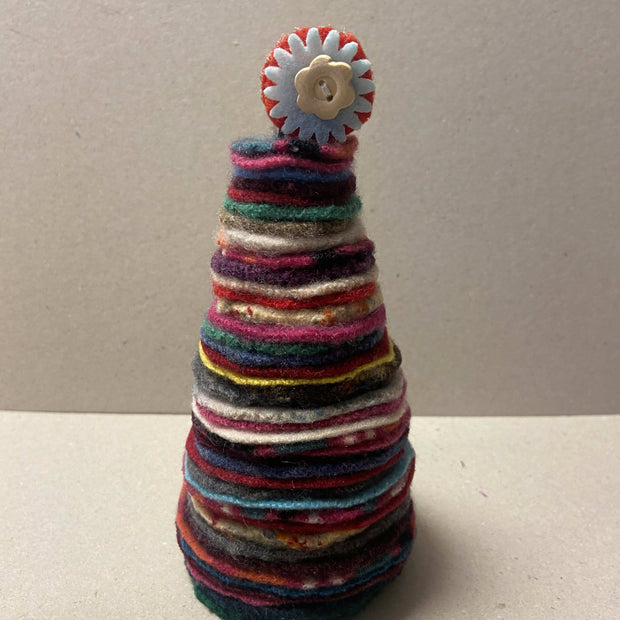 Medium Repurposed Sweater Felted Wool Tree