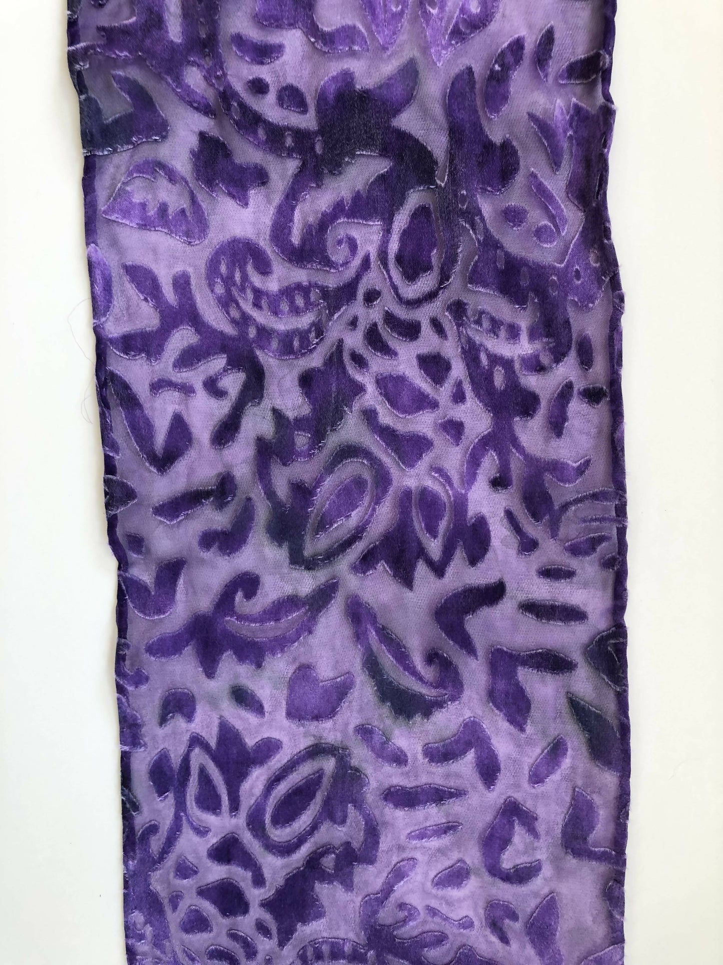 Devore Scarf: Purple Animal Print