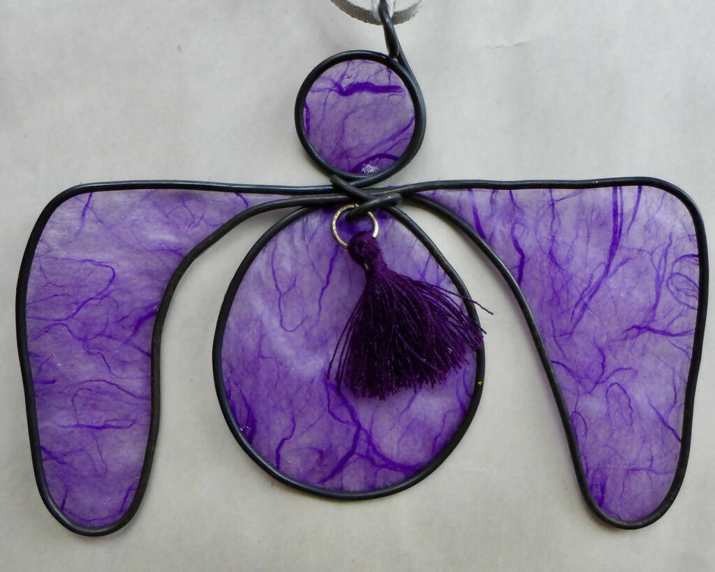 Purple Tassel Angel Ornament