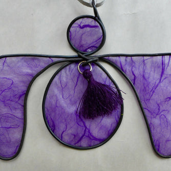 Purple Tassel Angel Ornament