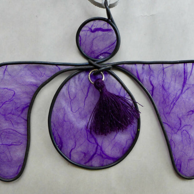 Purple Tassel Angel Ornament