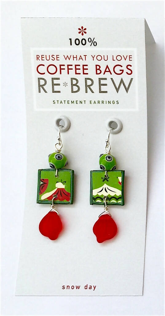 Re*Brew Statement Earrings / Holiday Dangle