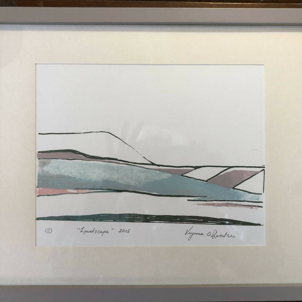 Pink/blue landscape