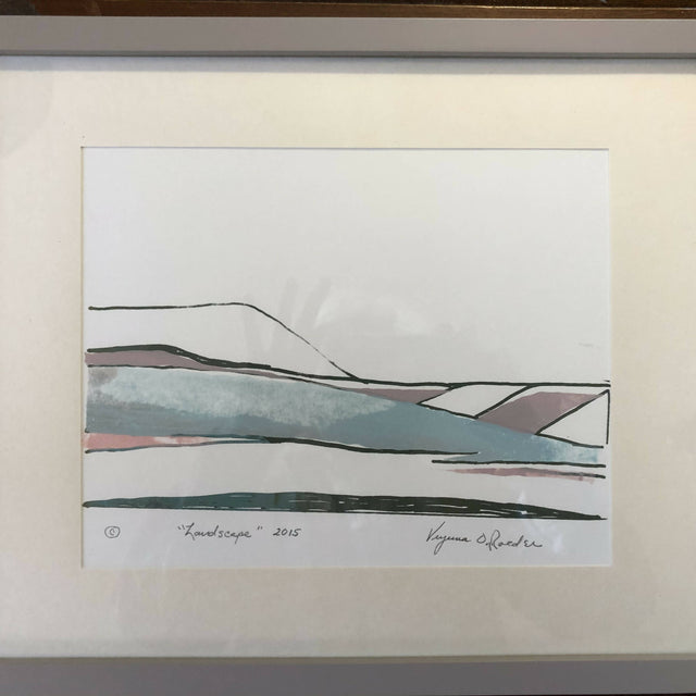 Pink/blue landscape