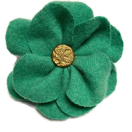 Repurposed Sweater Felted Wool Flower Brooch Pin