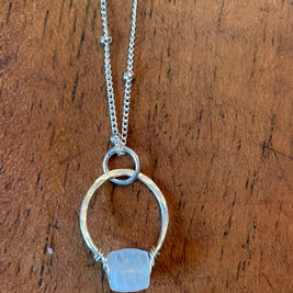Get lucky -Hand forged Necklace -sterling silver - GLNKS