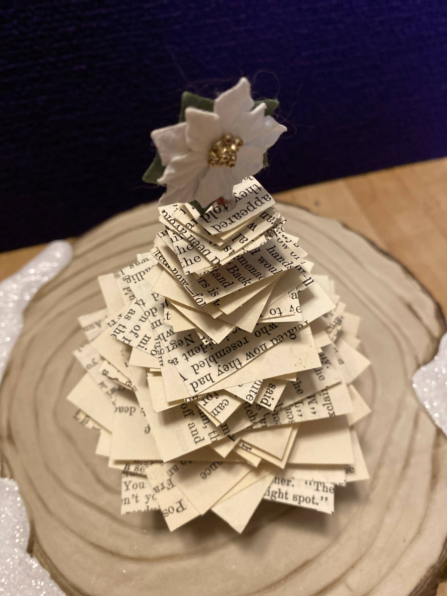 Book Page Christmas Trees