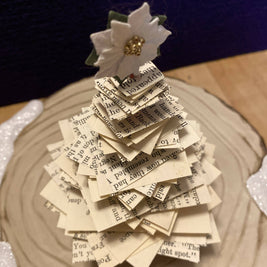 Book Page Christmas Trees